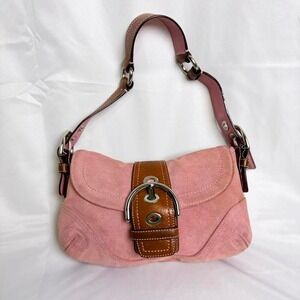 Pink Suede Coach Soho Purse Y2K 2006 Vintage